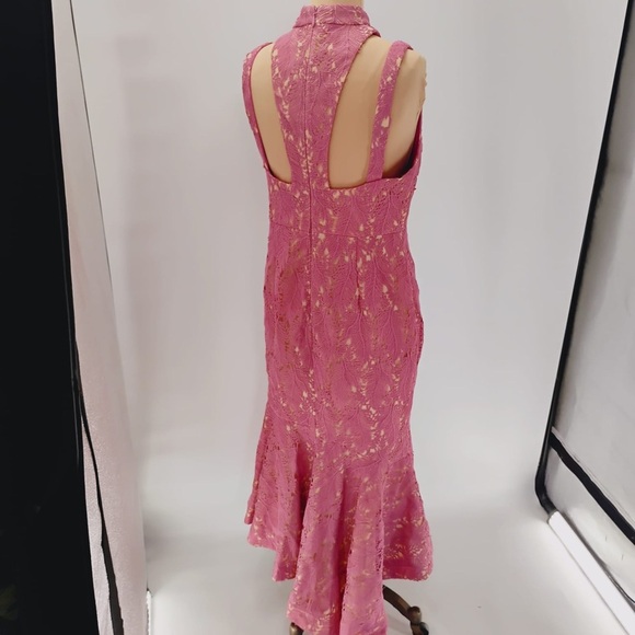 LA MAISON TALULAH FOUNDATION LACE MIDI DRESS IN TEAROSE SIZE large - $350 - Picture 3 of 16